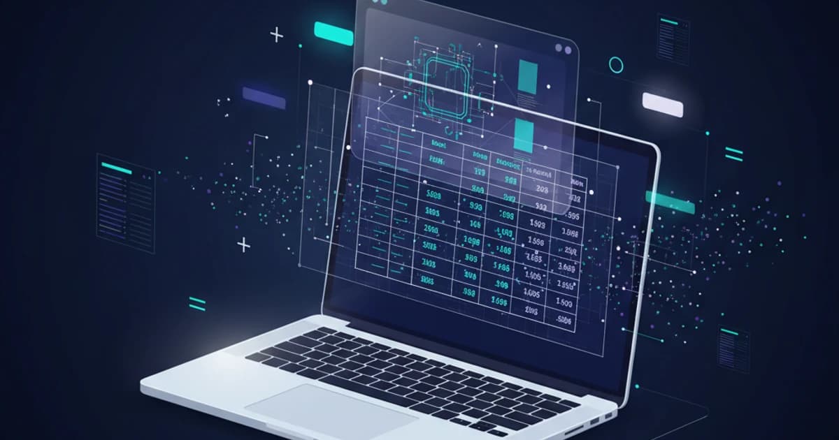 Study desk with accounting textbook showing a balance sheet, laptop with financial spreadsheet, calculator, and study materials