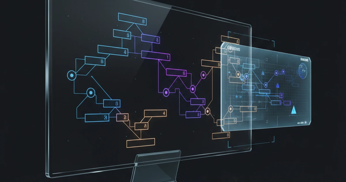 Illustration of a magnifying glass detecting logical fallacies in text displayed on a digital screen