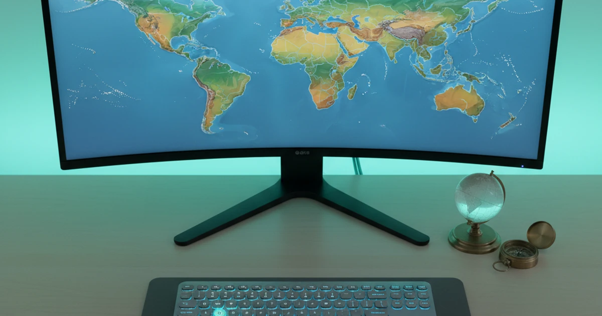 World map on a desk surrounded by study materials and a laptop showing a geography quiz
