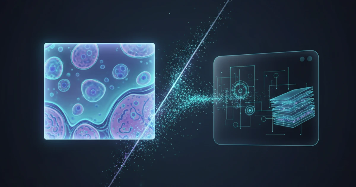 Biology student using AI screen assistant to identify tissue structures in a digital histology slide on their computer