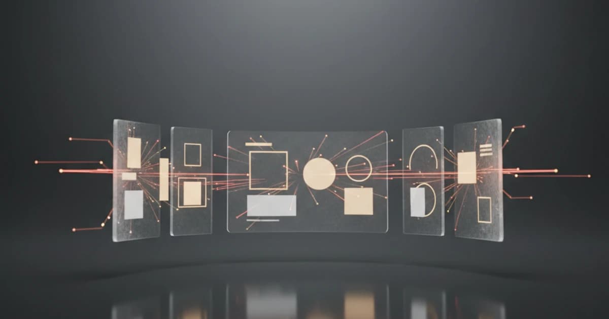 AI vision analysis overlay on marketing ad creatives displayed on a desktop monitor in a modern workspace