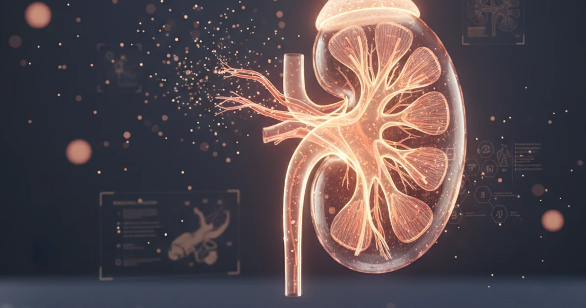 AI-enhanced illustration of human heart physiology with digital analysis overlay showing chambers, valves, and blood flow