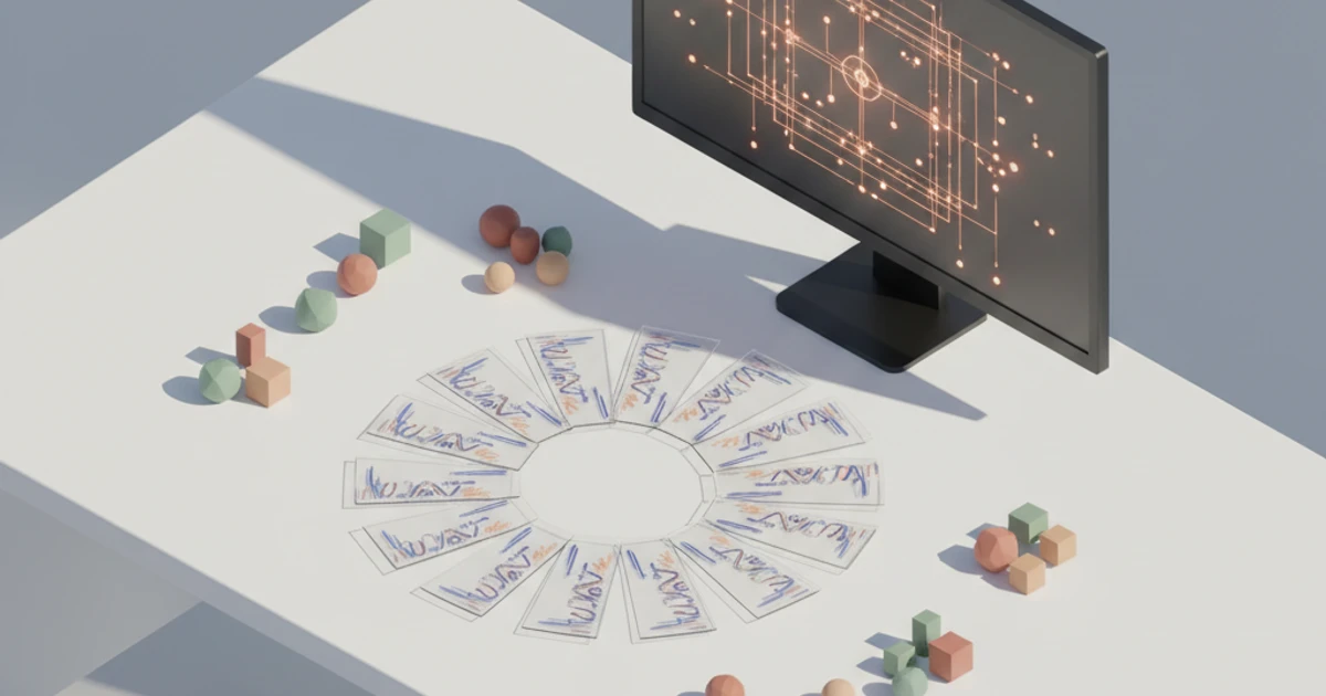 Organized researcher's desk with laptop showing bibliography management software and academic journals