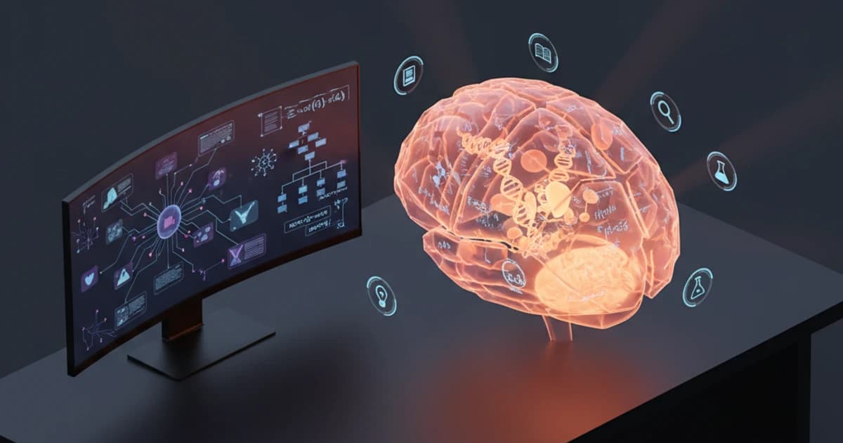 Organized study desk with laptop showing practice exam, colorful concept maps, and visual study aids for board exam preparation